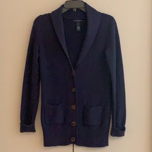 LIKE NEW Lucky Brand Boyfriend Cardigan Navy Blue